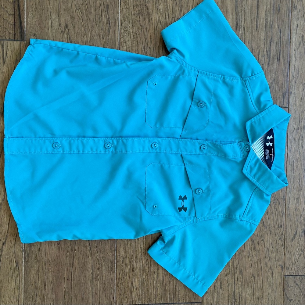 Under Armour Kids Blue Button Down Shirt